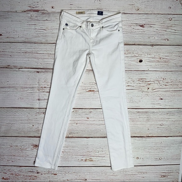 AG The Stevie Slim Straight Jeans in White Sz 25 - Picture 16 of 16